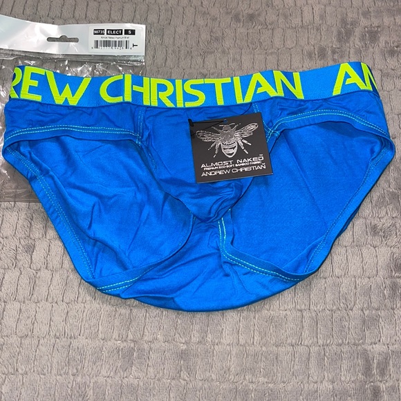 Andrew Christian men’s briefs.